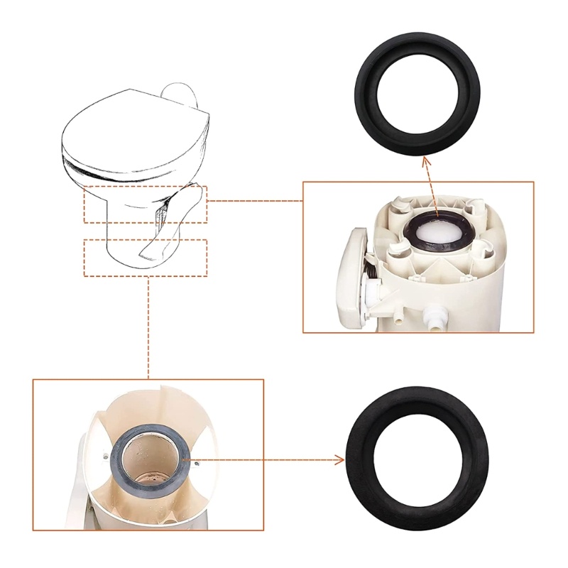 YX Motorhome CamperRV Toilet FlushBall Seal Toilet Gasket for 34120
