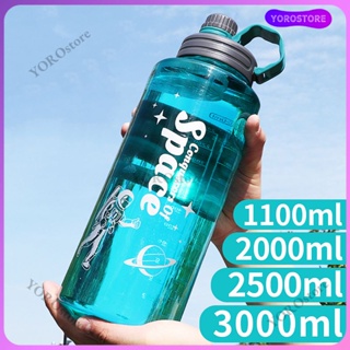 3Pcs Water Bottle with Straw BPA-free Drinking Bottle Reusable Time Marker Water  Bottle Cup Leakproof for Fitness Camping Men Women 2000ML 800ML 300ML  Gradient Purple 