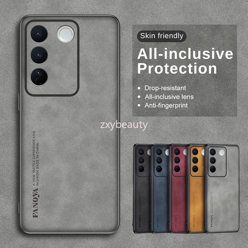 Lambskin Texture Leather Casing For VIVO Y100 V27E V27 Pro V27Pro