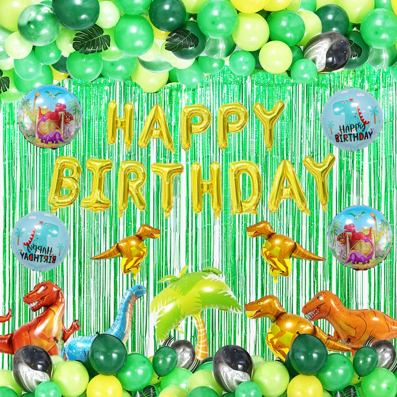 Dinosaur Balloon Dinosaur Theme Birthday Decoration 32Inch Number ...