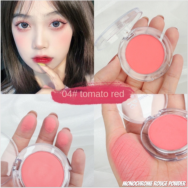 COD Single Color Eyeshadow Blush Blush Powder/Palette/INS/Girls Heart Pink Blush/Long Lasting