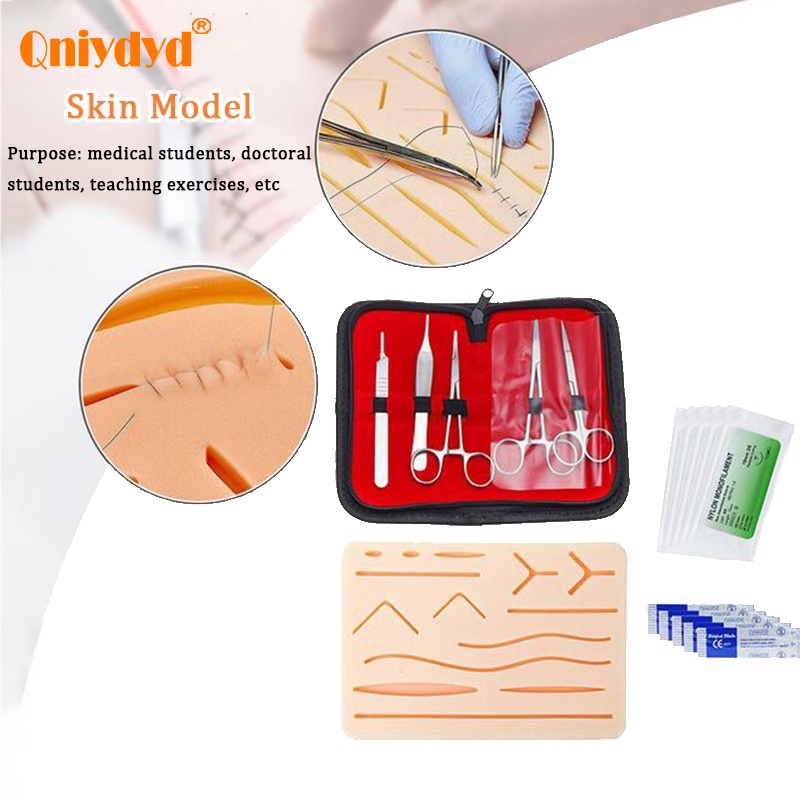 Surgical Suture Training Kit Skin Operate Suture Practice Model ...