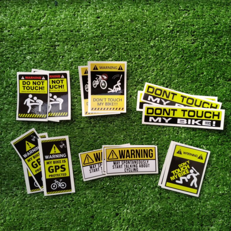 Dont touch my bike sticker / no brakes / Bicycle sticker Warning