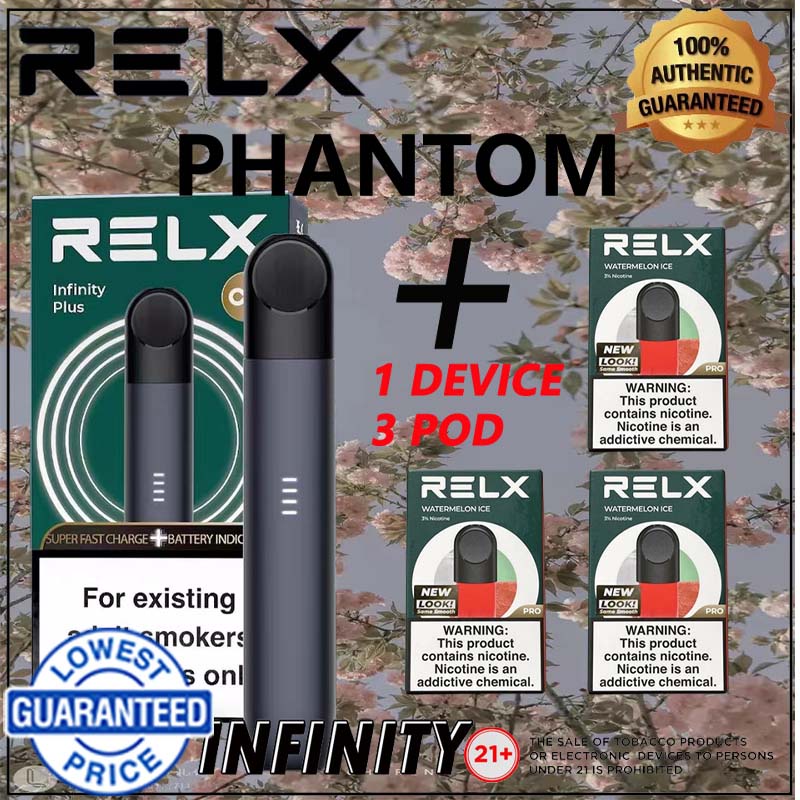 《3 Free Pods》relx/relix/relex Infinity Essential Phantom Device Kit ...