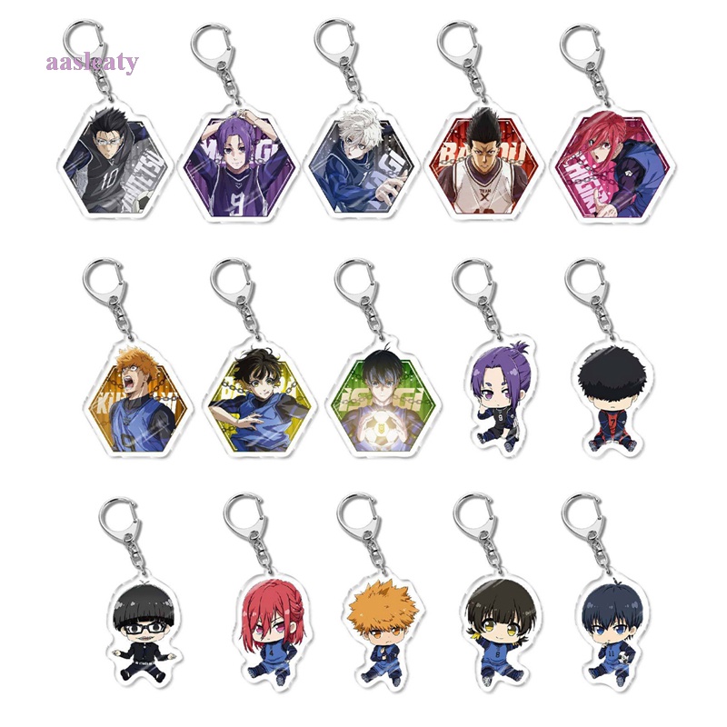 Aasleaty Anime Blue Lock Arcylic Keychain Cartoon Figures Isagi Yoichi ...