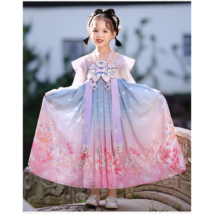 2C-V-24KF Hanfu Girls Spring and Autumn2024New Children's Tang Suit ...