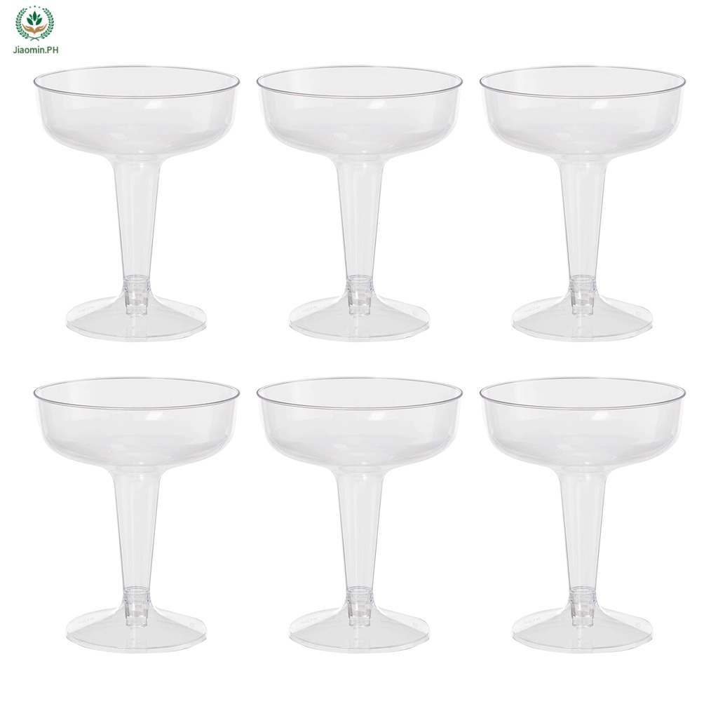 YJ 4OZ disposable plastic wine glass 6pcs goblet plastic champagne
