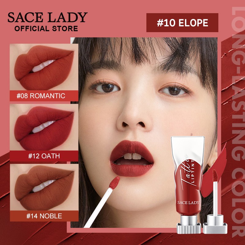 Sace Lady Lip Tint Matte Liptint Nude Velvet Matte Lipstick Nude Brown