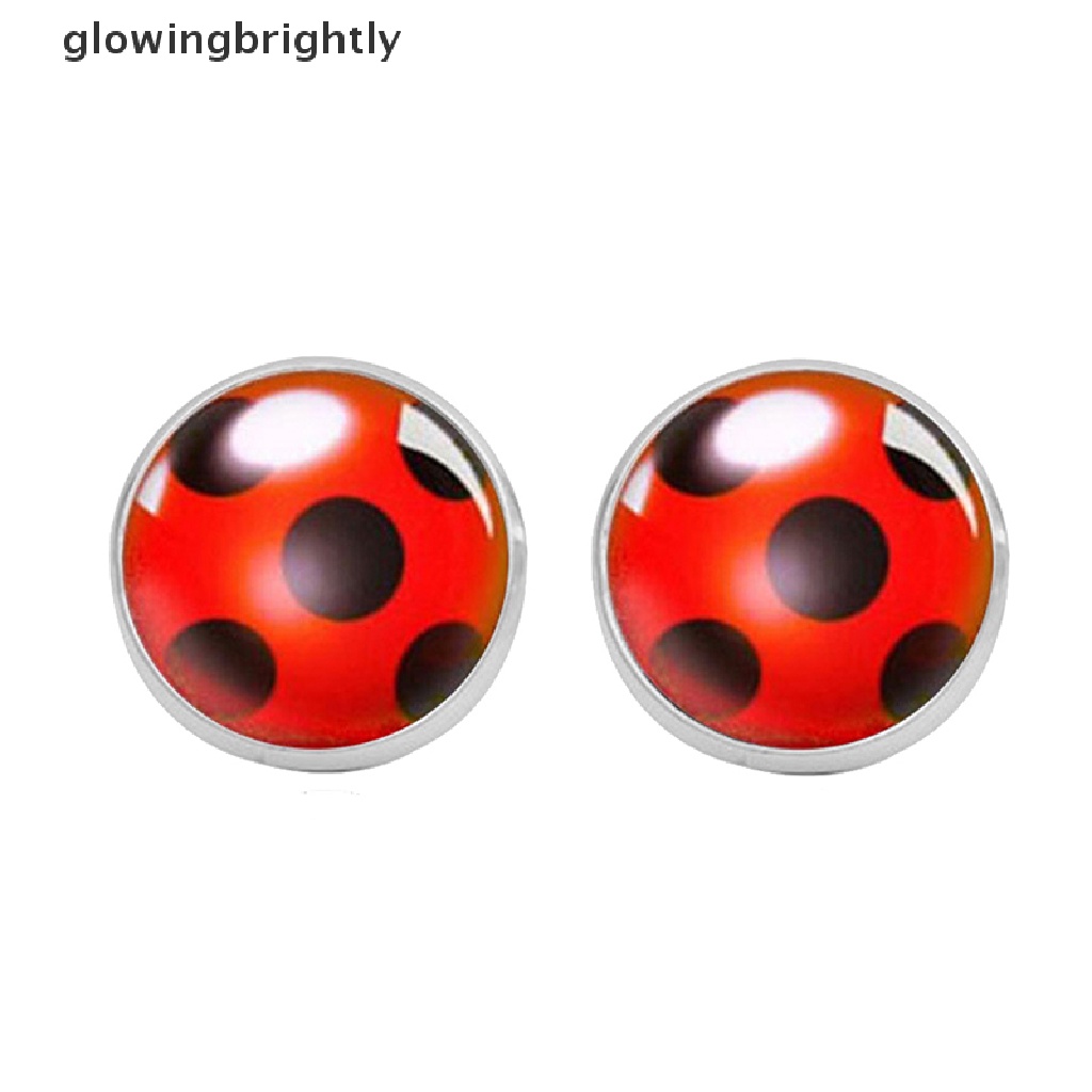 [glowingbrightly] Cute Ladybug Ear Stud Earrings Animal Circle Earrings