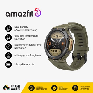 Amazfit T-Rex Pro Smart Watch: Rugged Outdoor GPS Fitness Watch - Black -  Silicone watchband 