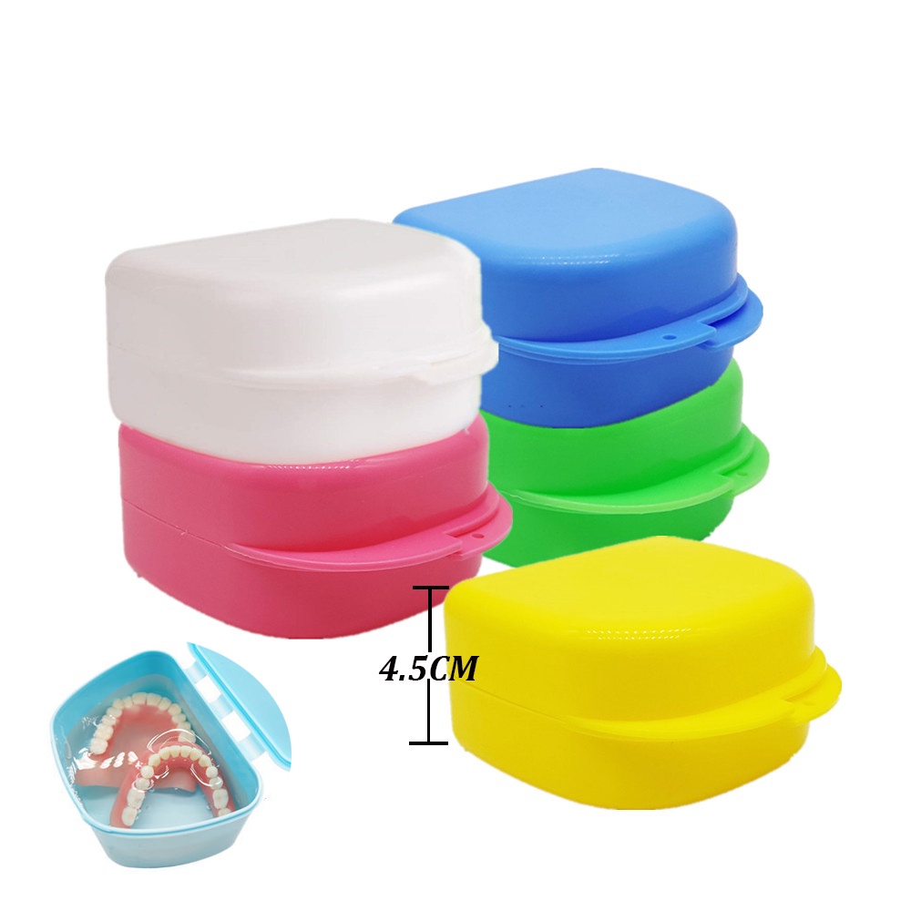 Fake Teeth Case Dental Retainer Mouth Guard Denture Storage Plastic Box ...