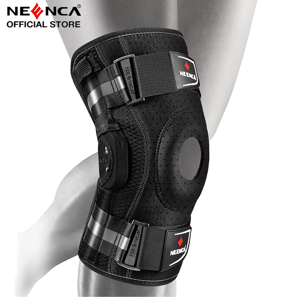 NEENCA Professional Hinged Knee Brace, Medical Knee Support with Removable Dual Side Stabilizers