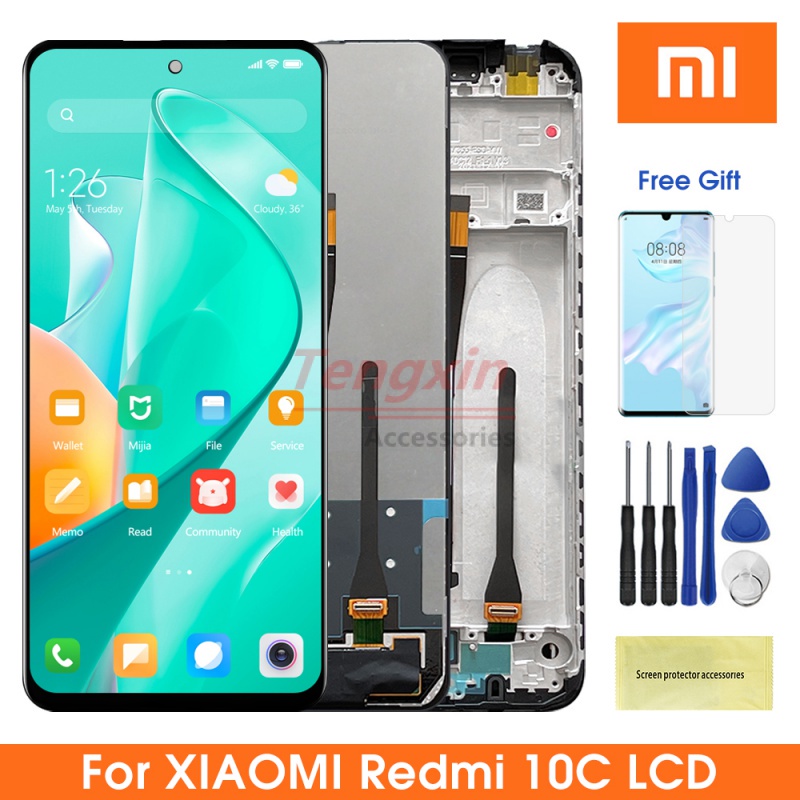 Original 6.71'' Redmi 10C Display Screen with Frame, for Xiaomi Redmi ...