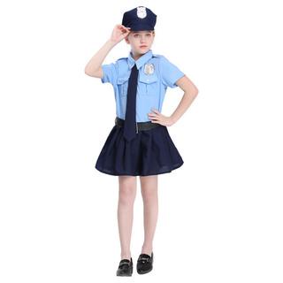 Polices CostumeFor Kids Girls Officer Playtime Cosplay Uniform Kids ...