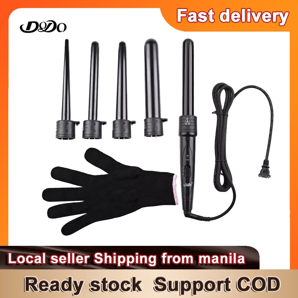 Dodo 5 in 1 Curling Wand Curling Iron Set with Gloves DoDo Curler Hair ...
