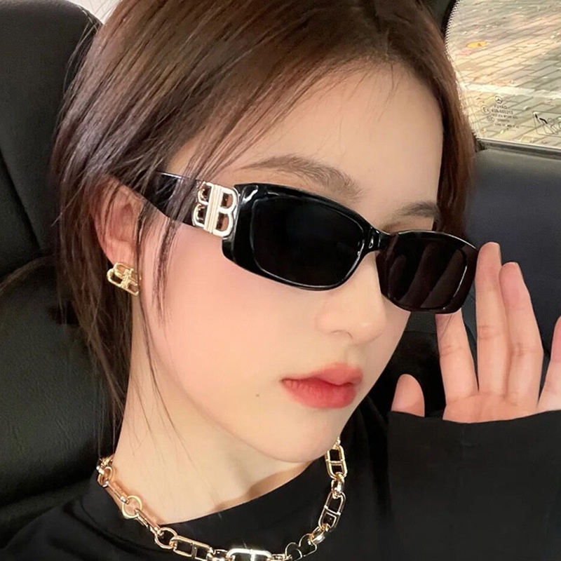 Fashion Square Trend Sunglasses Women's Alphabet Personality Small