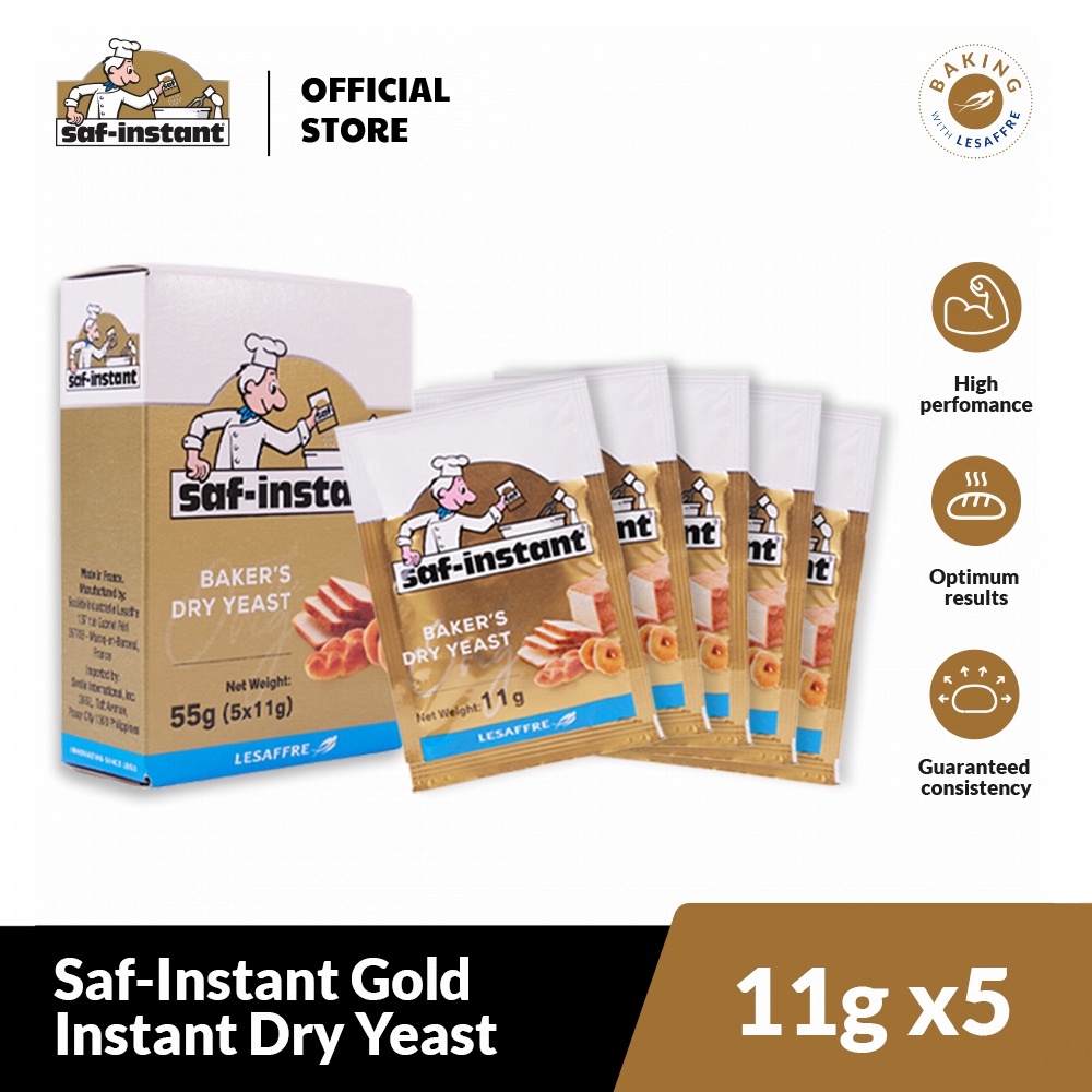 Lesaffre Saf Instant Gold Instant Dry Yeast 11g X5 Shopee Philippines