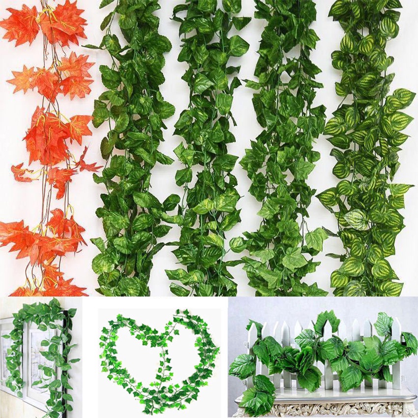 12pcs Fake Vines Fake Ivy Leaves Artificial Ivy, Ivy Garland Greenery