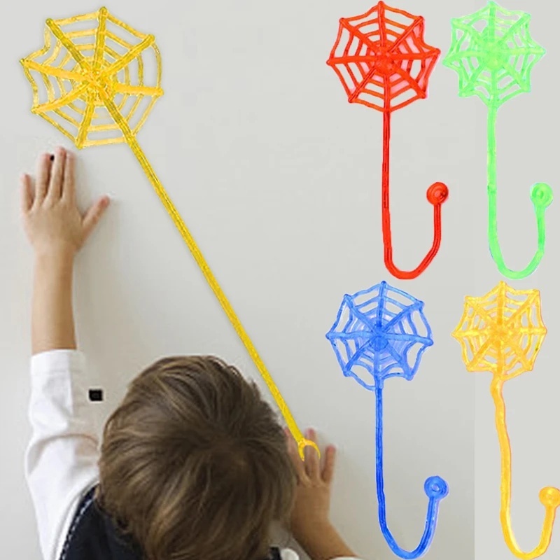 Funny Sticky Spider Web Toy Boy Girl Favor Sticky Hands Toys Children ...