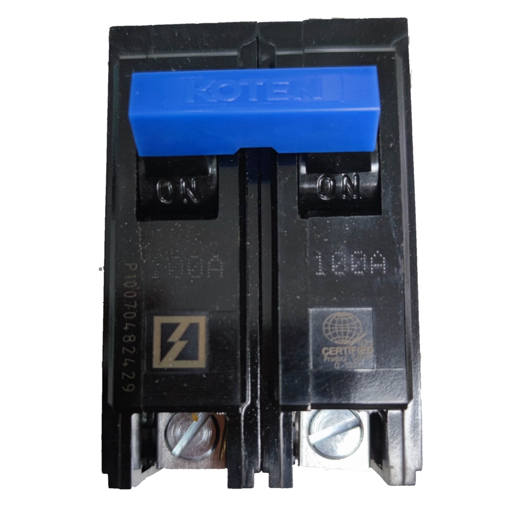 Koten Circuit Breaker 100A 2 Pole Plugin, Circuit Breakers Plug in
