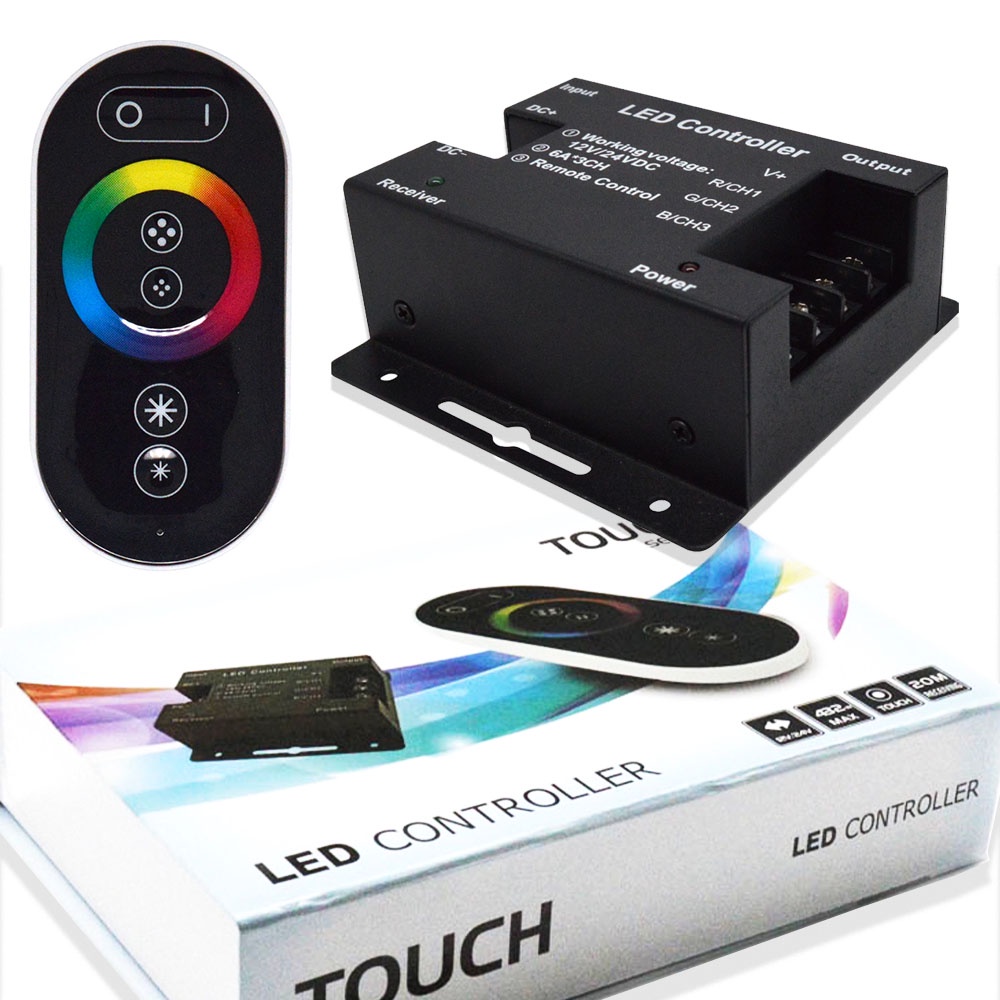 High Power Controller RF Full Touch Remote Controller DC12V DC24V 18A ...