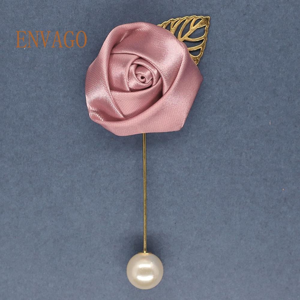 NEW 50colorswedding corsage brooch gold leaf pin with pearl handmade