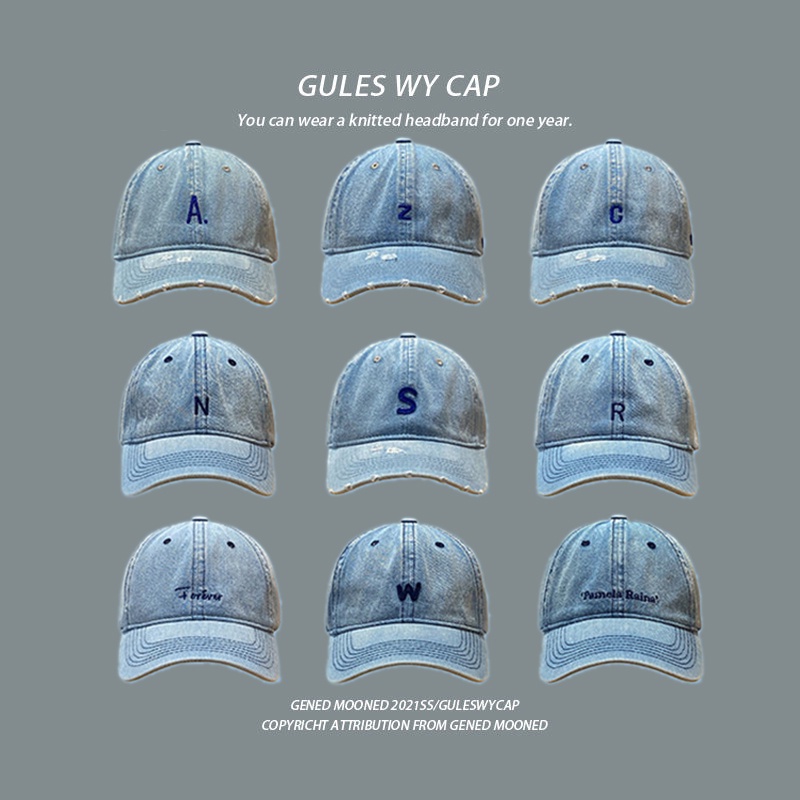 Custom Embroidered Effect Washed Denim Baseball Cap - Personalized Birthday Gifts For Dog Cat Lovers, Dog Dad And Mom, Cat Owners - Proud Dog Mom
