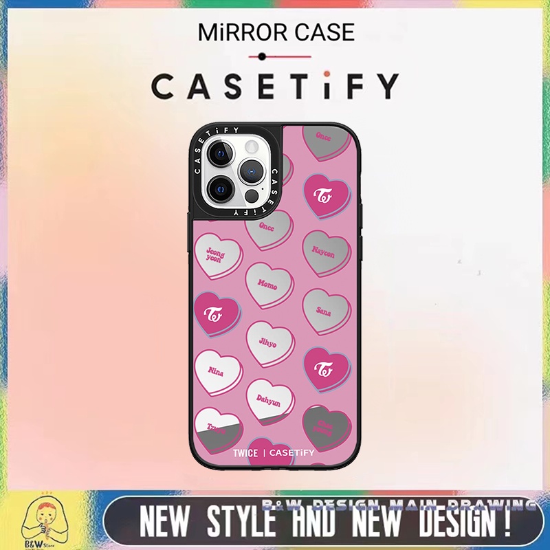 Fashion Pink TWICE Love Mirror Phone Case Compatible for iPhone 14 13