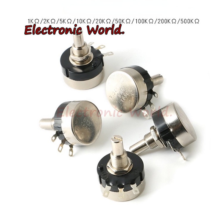 ALLECIN 2 Stück RV24YN20S 100 Ohm Potentiometer Single Turn B101 Taper