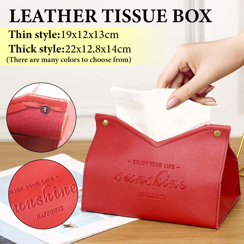 Leather Tissue Box Desktop Nordic Pumping Tissue Storage Box Napkin ...