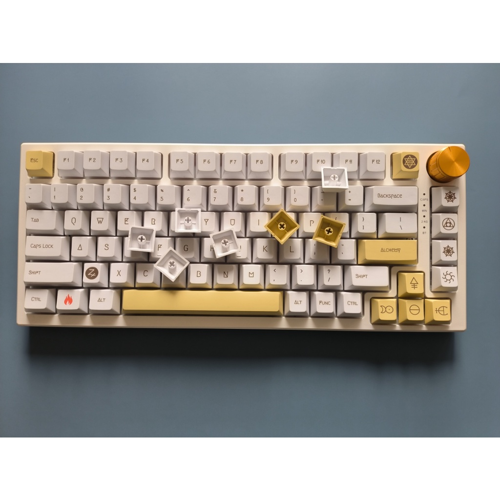 Alchemy Theme Keycap 140 keys Cherry Profile PBT Dye Subbed Japanese ...