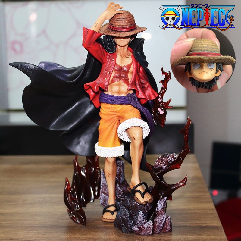 Anime One Piece New 25cm Luffy Figure Four Emperors Monkey D. Luffy ...