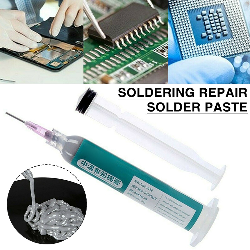 30g BGA Tin Solder Paste Leaded Sn63/Pb37 Syringe Liquid Flux 183