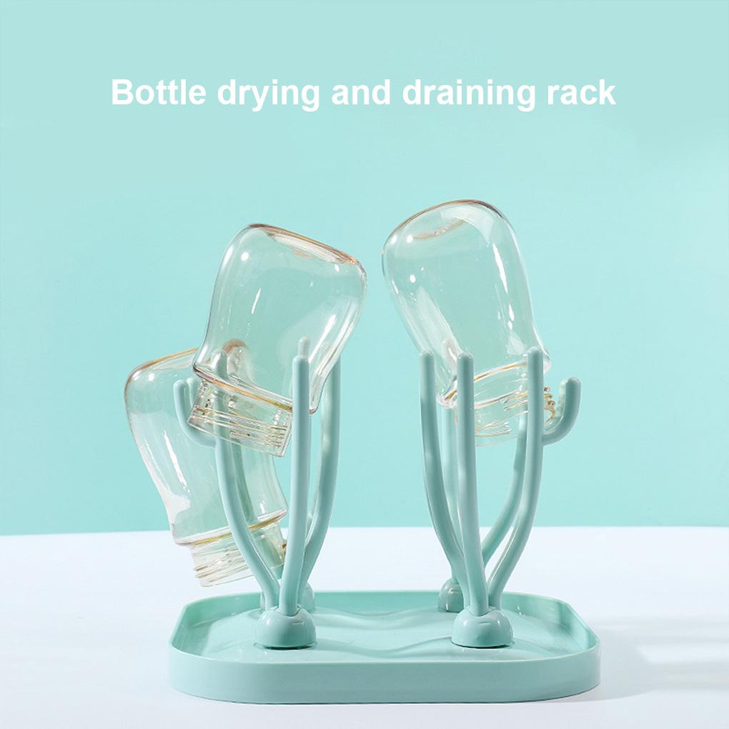 Newborn Bottles Dry Rack PP Detachable Drying Racks Drainer Dust-proof ...