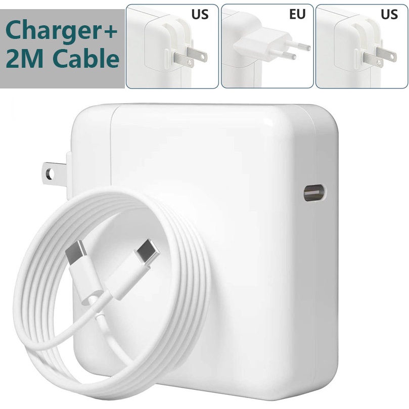 UK Plug USB-C Charger Cable For MacBook Pro/Air - 29W To 96W Power Adapter (2019-2025 Models)