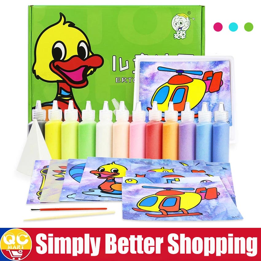 Sand Painting Suit 24 Color Sand Diy Cartoon Painting Toy Sand Drawing ...