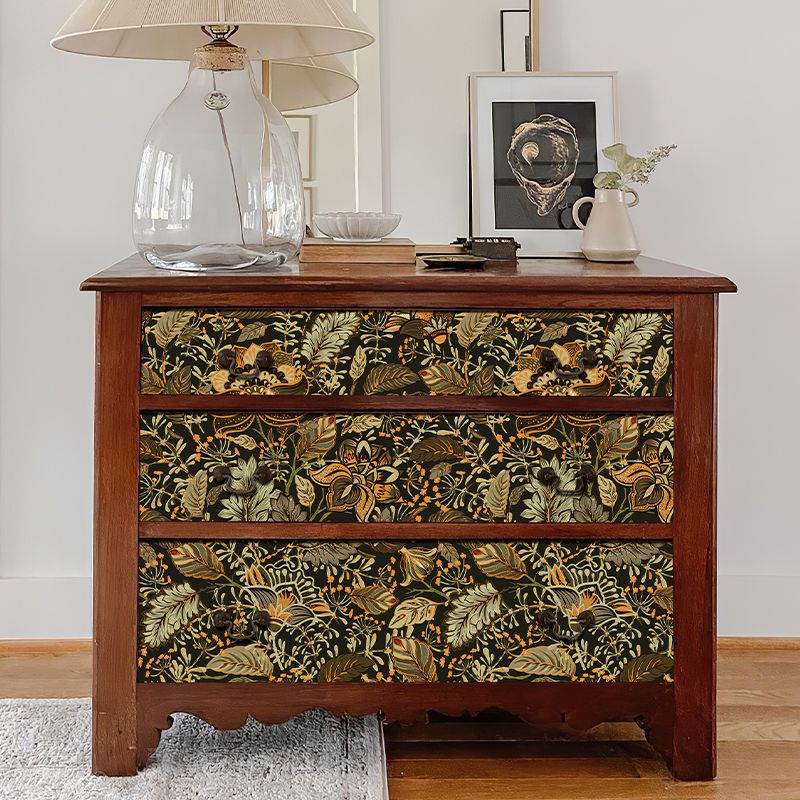 Black Floral Wallpaper Peel and Stick Antique Floral Wallpaper Damask