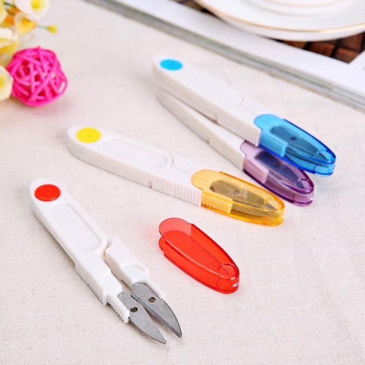 U-shaped Scissors Spring Scissors Stainless Steel Scissors with Cover ...