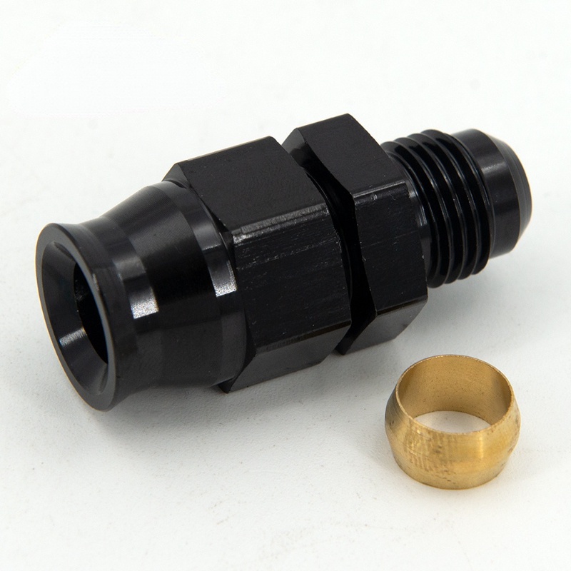 Male Flare Reducer ABSOPRO Fitting - AN6 To 1/8 NPT Fuel Line Adapter In Black Aluminum Aluminum Fuel Fitting - Foto 2