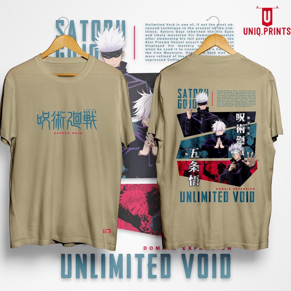 UNIQ.PRINTS JUJUTSU KAISEN SATURO GOJO GRAPHIC COTTON TSHIRT FOR MEN ...