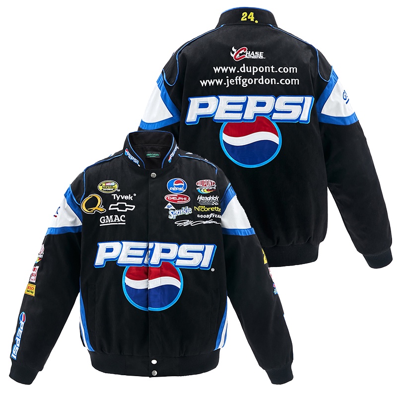 Vintage Pepsi Cola 24 Racing NASCAR Embroidery Commemorative Men s and Women s Motorcycle Jacket