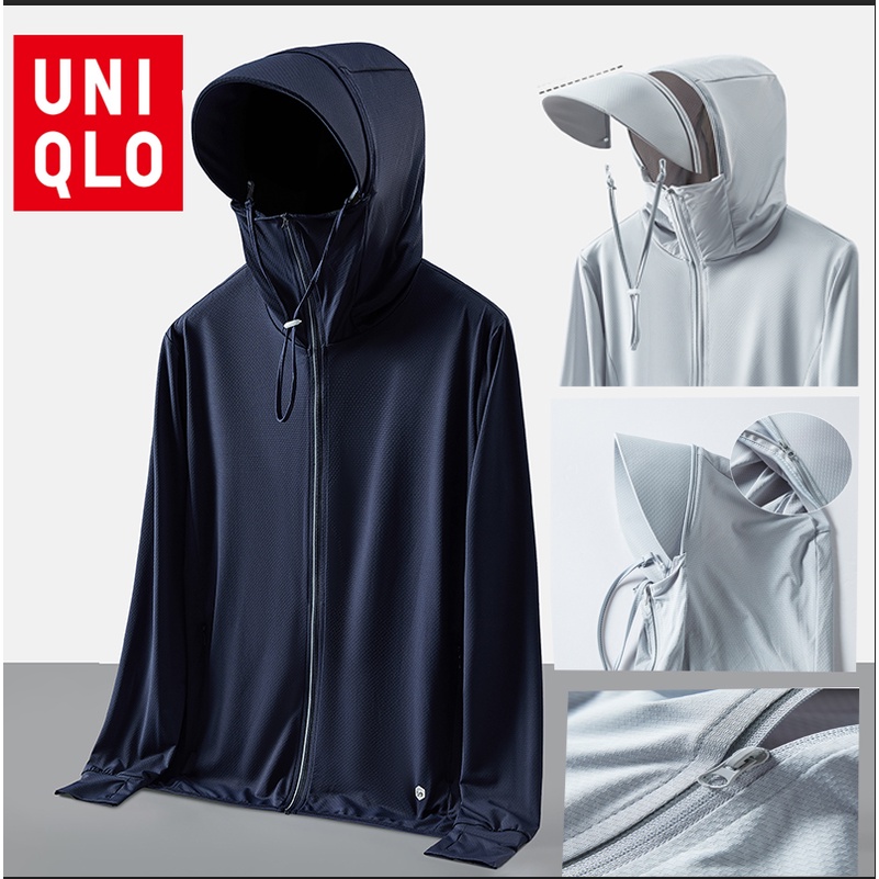 Uniqlo Spot supply M5XL Breathable Quick drying Men's hooded Long