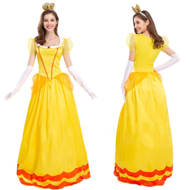 strapless open back dress Gearhumans 3D Princess Daisy Custom Short Sleeve Shirt