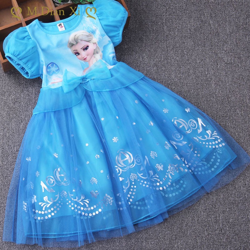 Cotton Elsa Dress Buy Character Blue 100% Cotton Frozen Flower Dress From  Next India