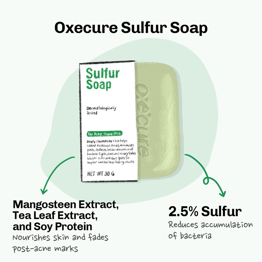 OXECURE Sulfur Soap 30g Shopee Philippines