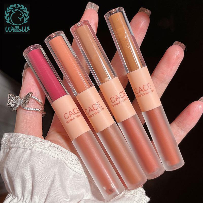 Two-headed Lipstick Lip Glaze Two-in-one Matte Velvet Lipstick
