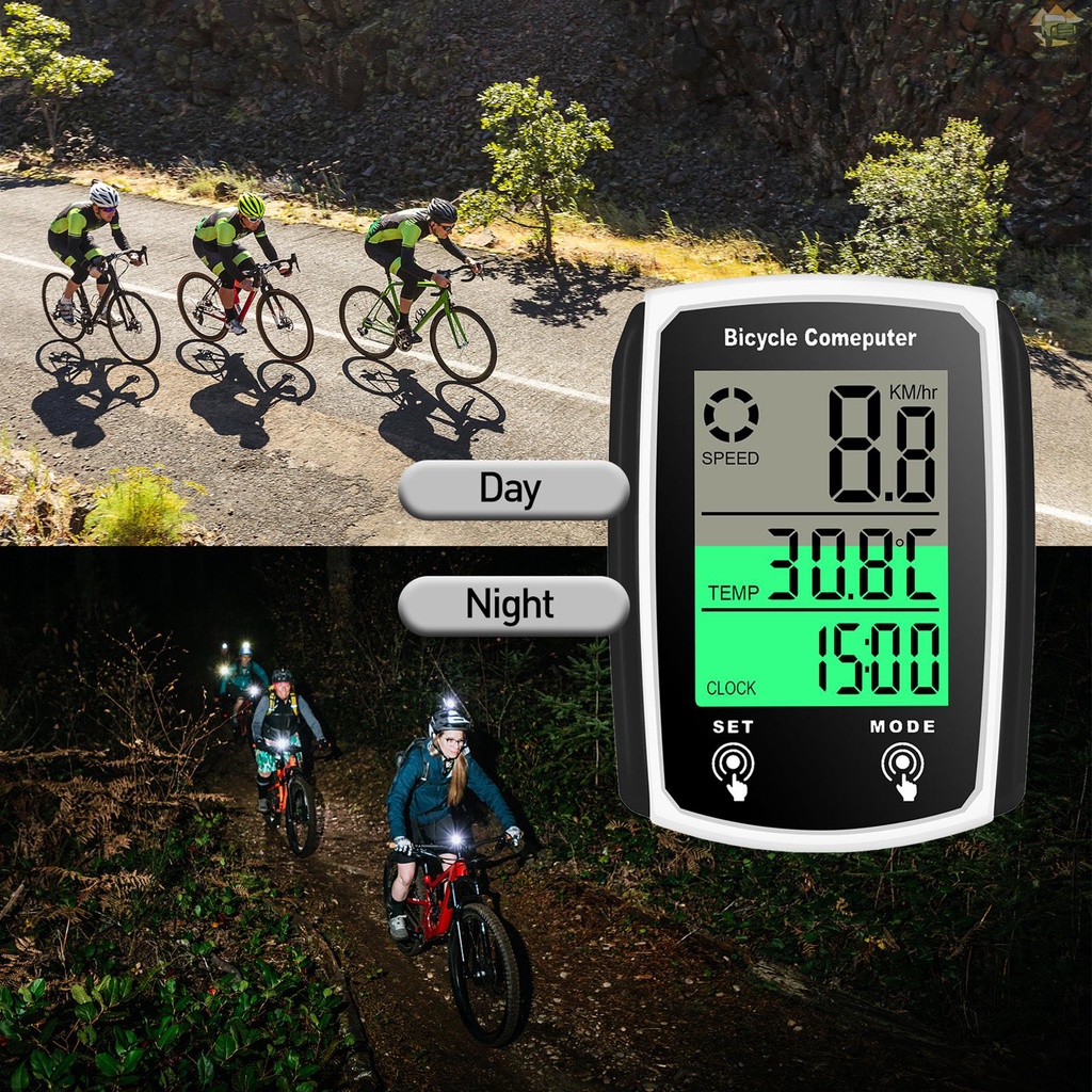 Wired Bike Computer 19 Functions Touch Bike Speedometer Odometer Waterproof Bicycle Computer