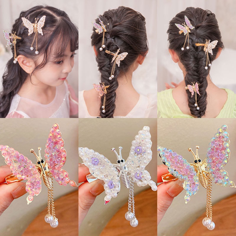 The beating butterfly hair cilps lowing Supie butterfly clip Korean ...