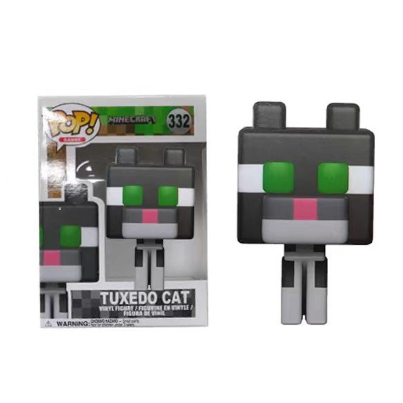 Funko POP 332 Games: Minecraft - Tuxedo Cat Action Figure | Shopee ...