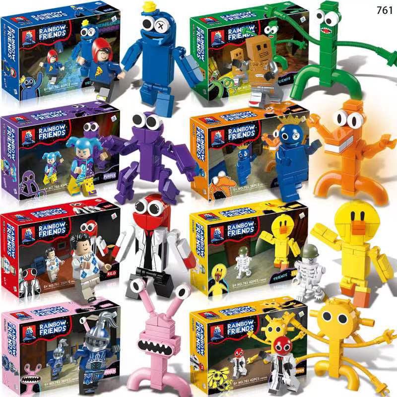 Rainbow Friends Minifigures Blue Monster Assembling Educational Lego ...
